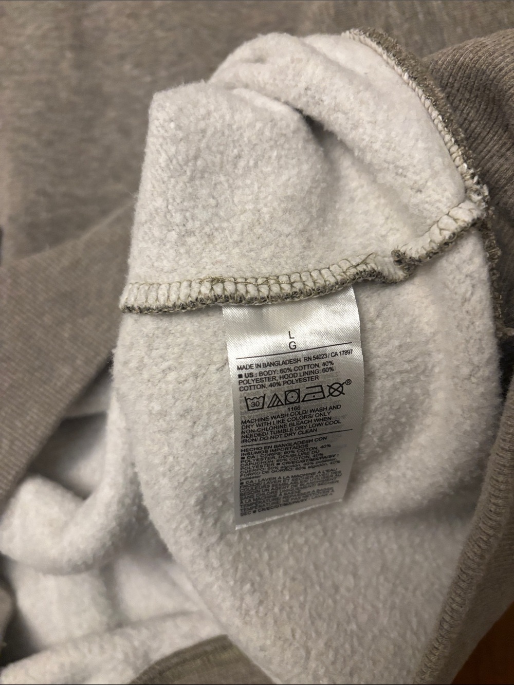 Old Navy Gray Hooded Sweatshirt Pullover - Picture 4 of 6